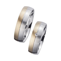 Unique Trouwringen met Diamant breedte 6 mm