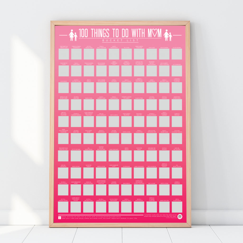 Gift Republic Krasposter - 100 Dingen Om Te Doen Met Mama