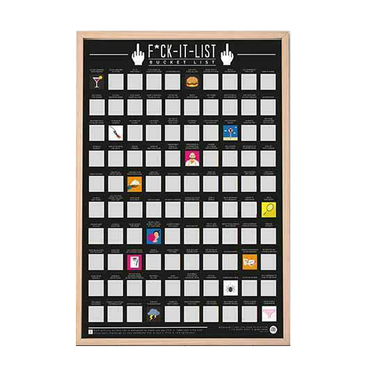 Gift Republic Krasposter - 100 F*ck-it-lijst