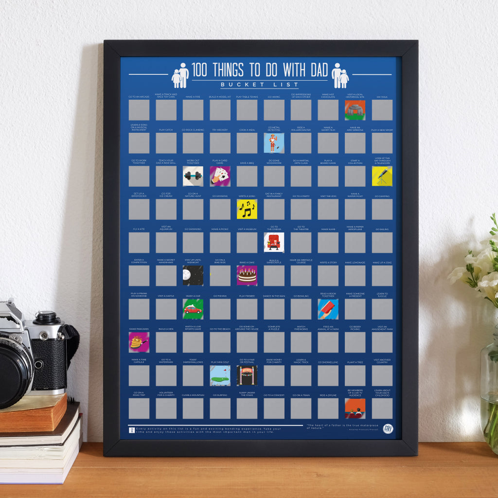 Gift Republic Krasposter - 100 Dingen om te doen met Papa