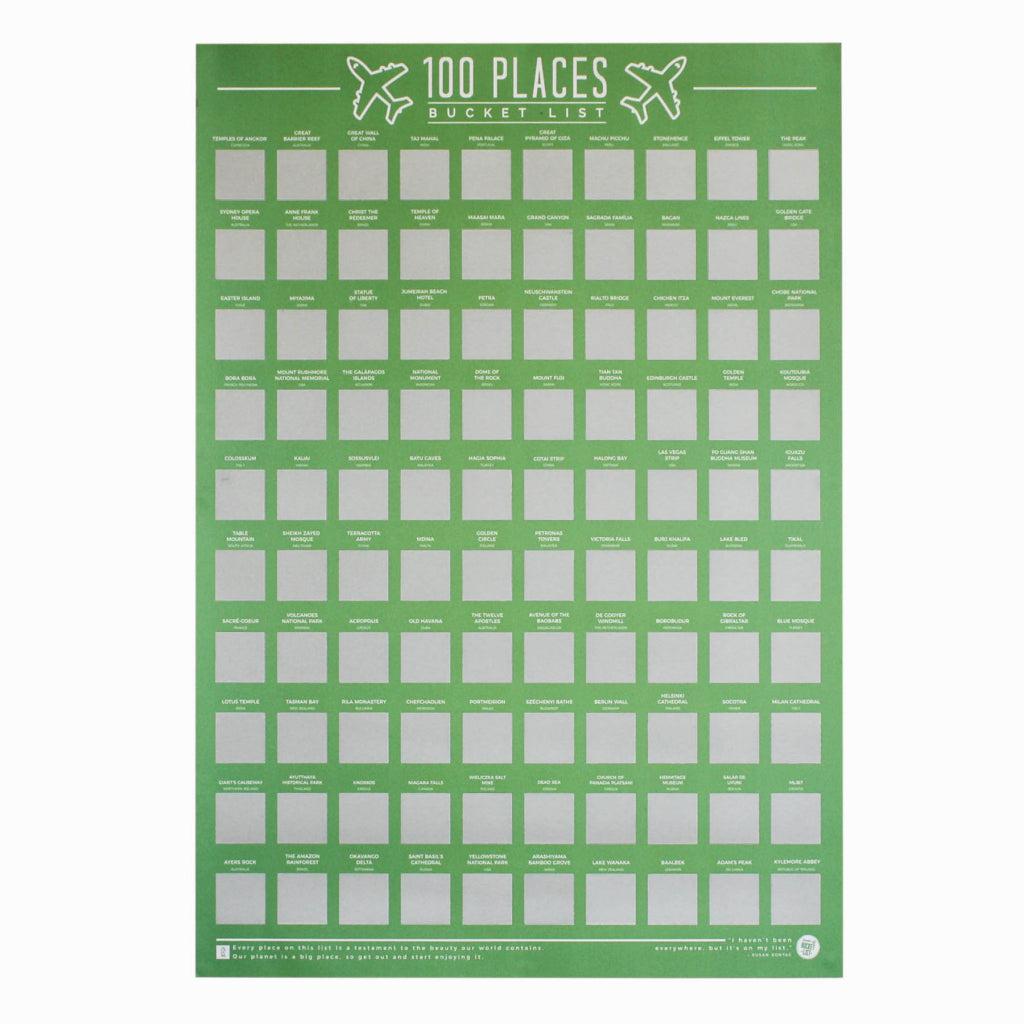 Gift Republic Krasposter - 100 Plaatsen