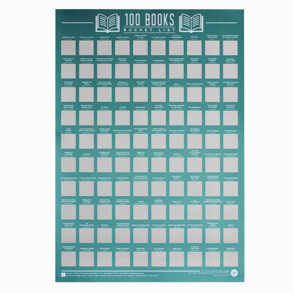 Gift Republic Krasposter - 100 Boeken