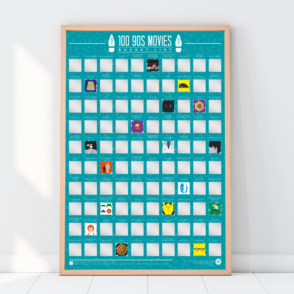 Gift Republic Krasposter - 100 films uit de jaren 90