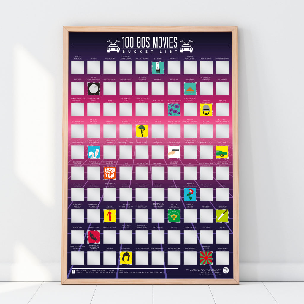 Gift Republic Krasposter - 100 films uit de jaren 80