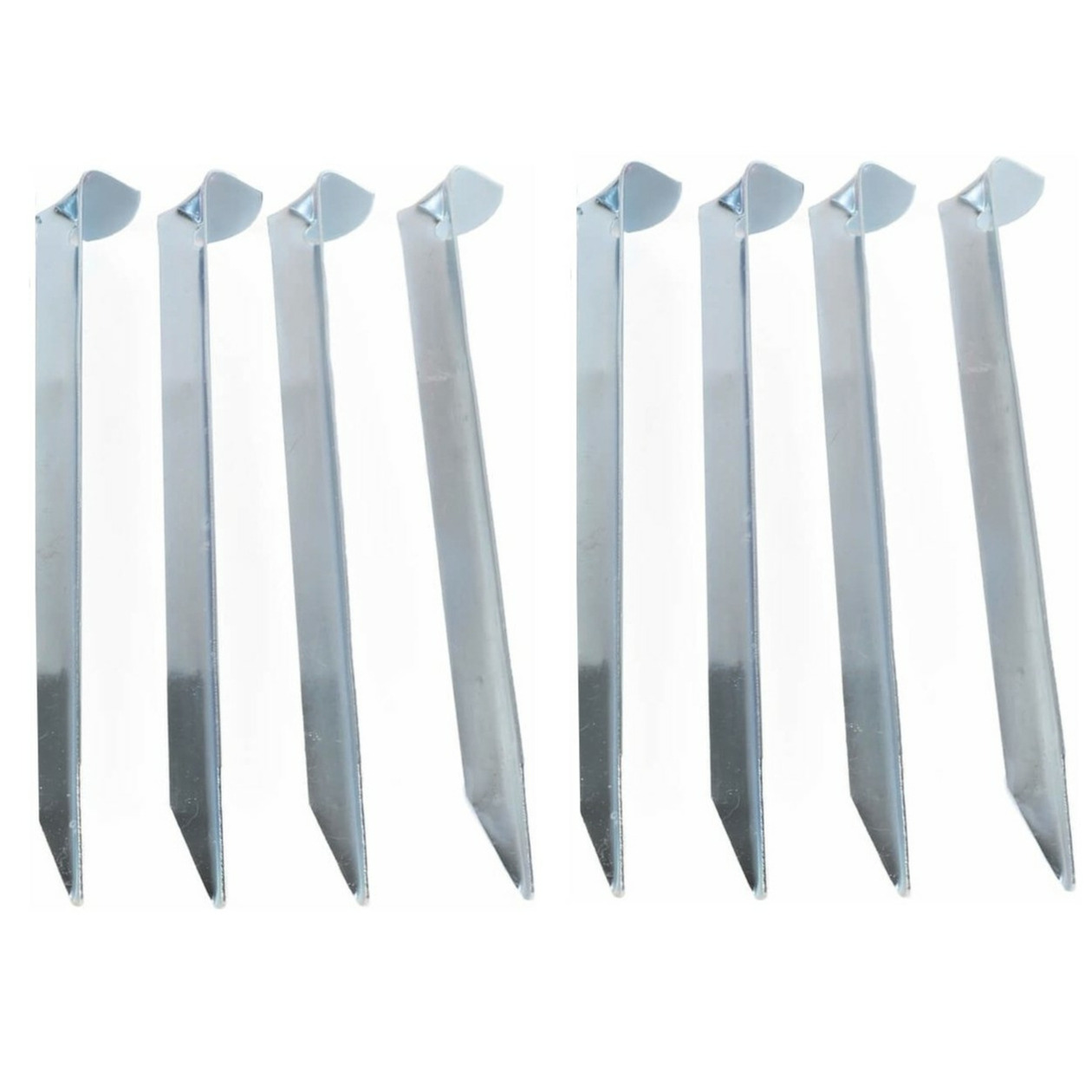 Benson Grondpen/tentharing - 16x - zilver - staal - 17 cm -