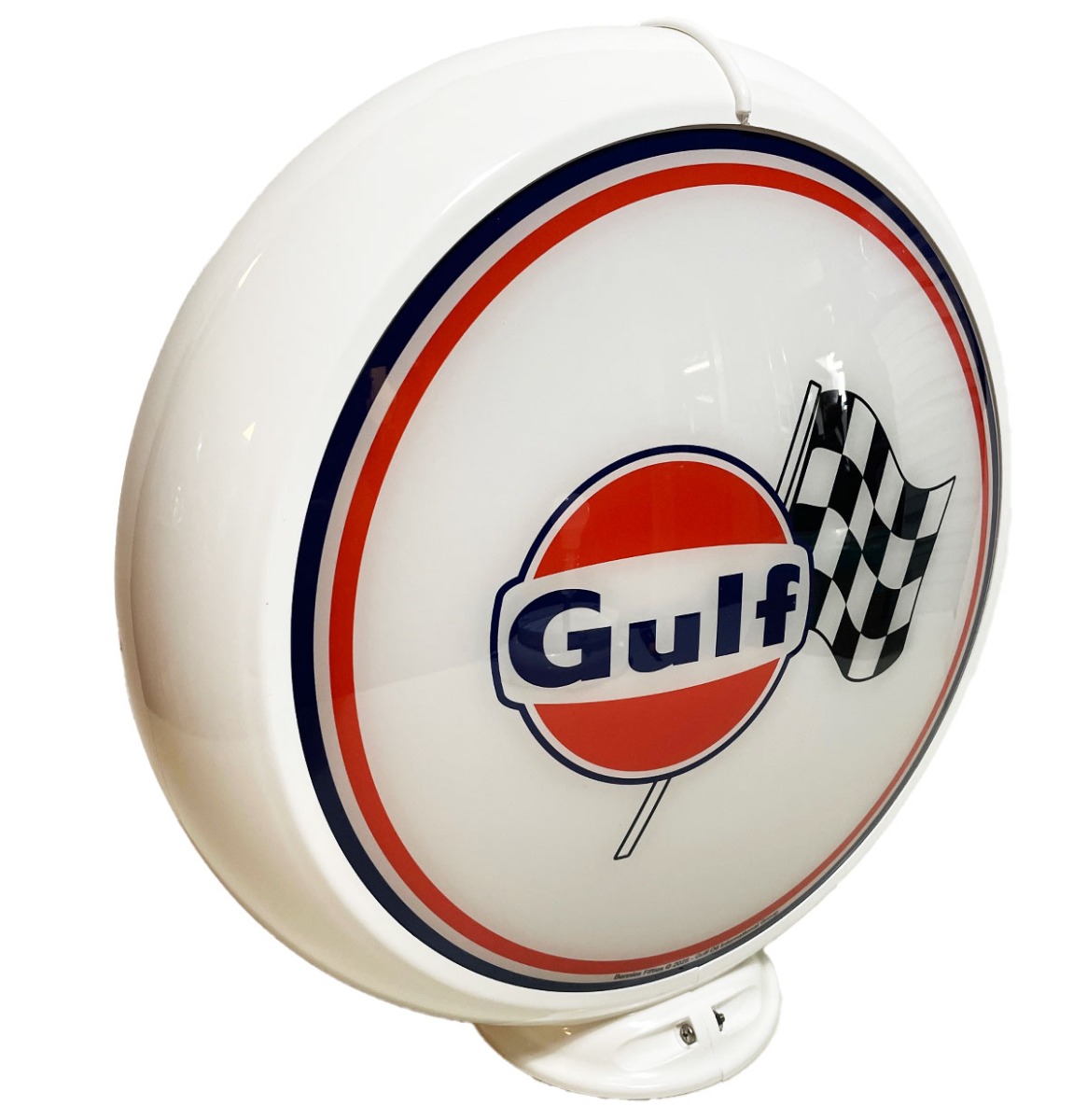 Fiftiesstore Gulf Race Vlag Logo Benzinepomp Bol - PVC Lensen - Officieel Gelicenseerd