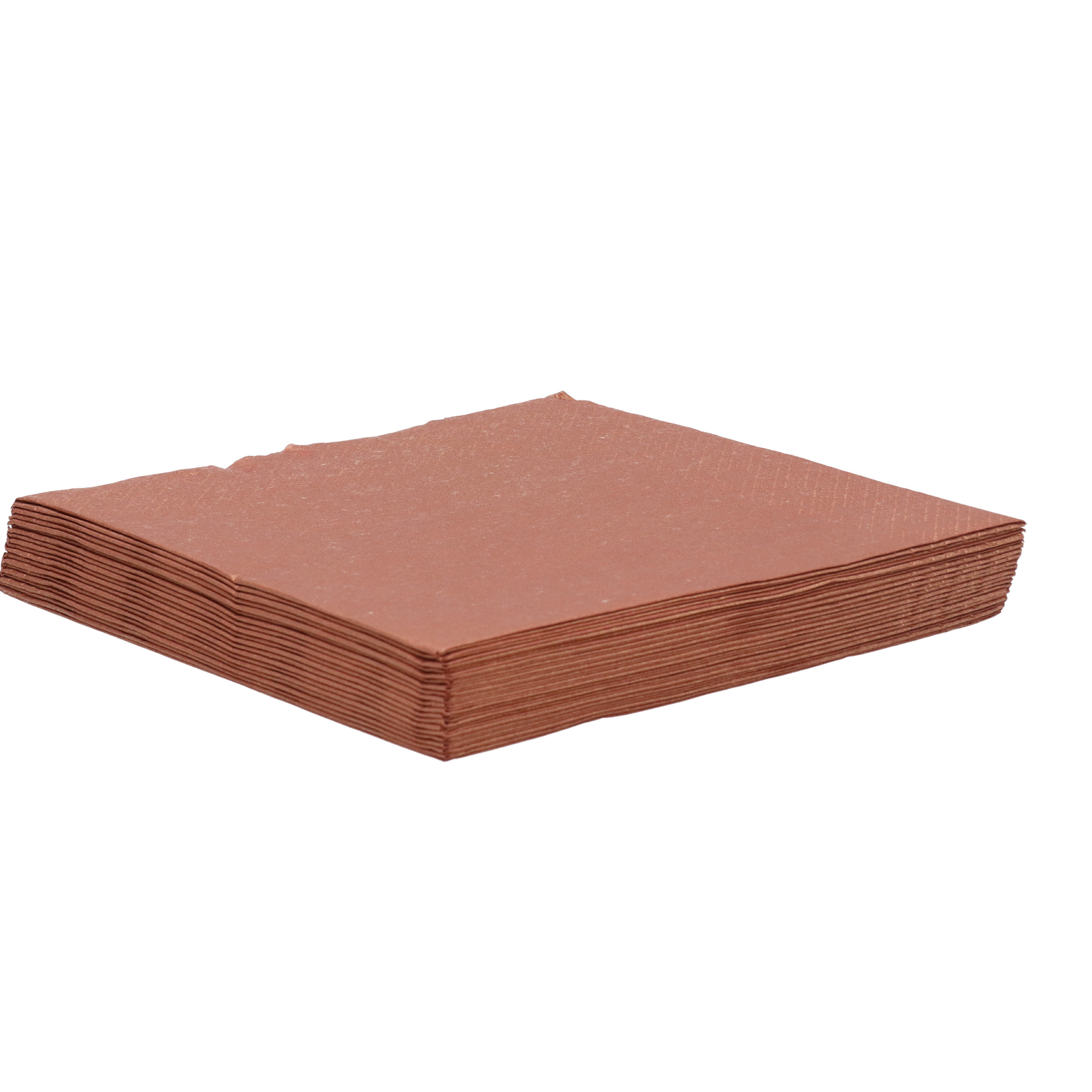 Daisy Kerst servetten - 20x st - 33 x 33 cm - koper - lunch/diner servetten -
