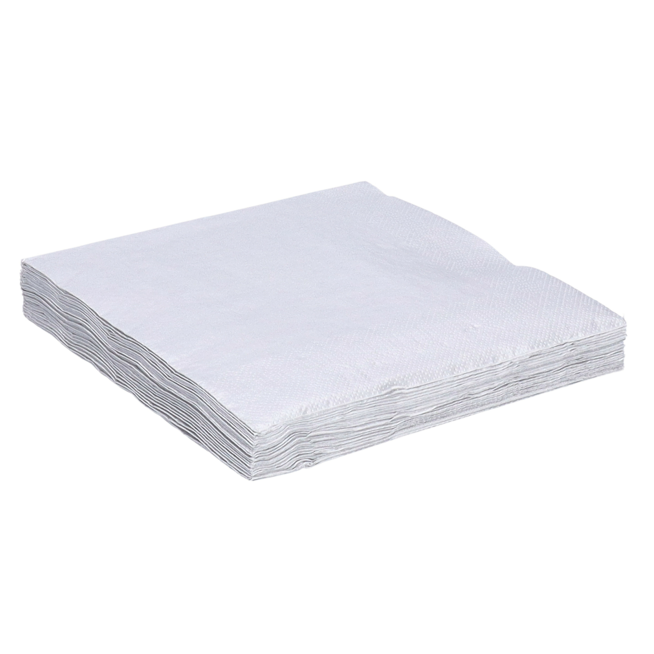 Daisy Kerst servetten - 20x st - 33 x 33 cm - zilver - lunch/diner servetten -