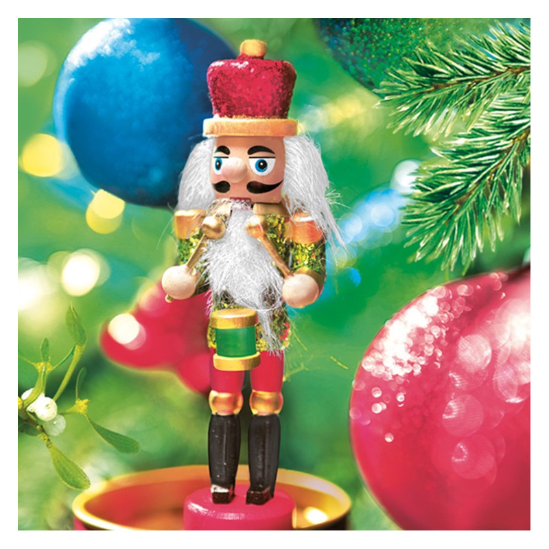 Maki kerst thema servetten - 20x st - 33 x 33 cm - notenkraker - papier - kerstservetten -