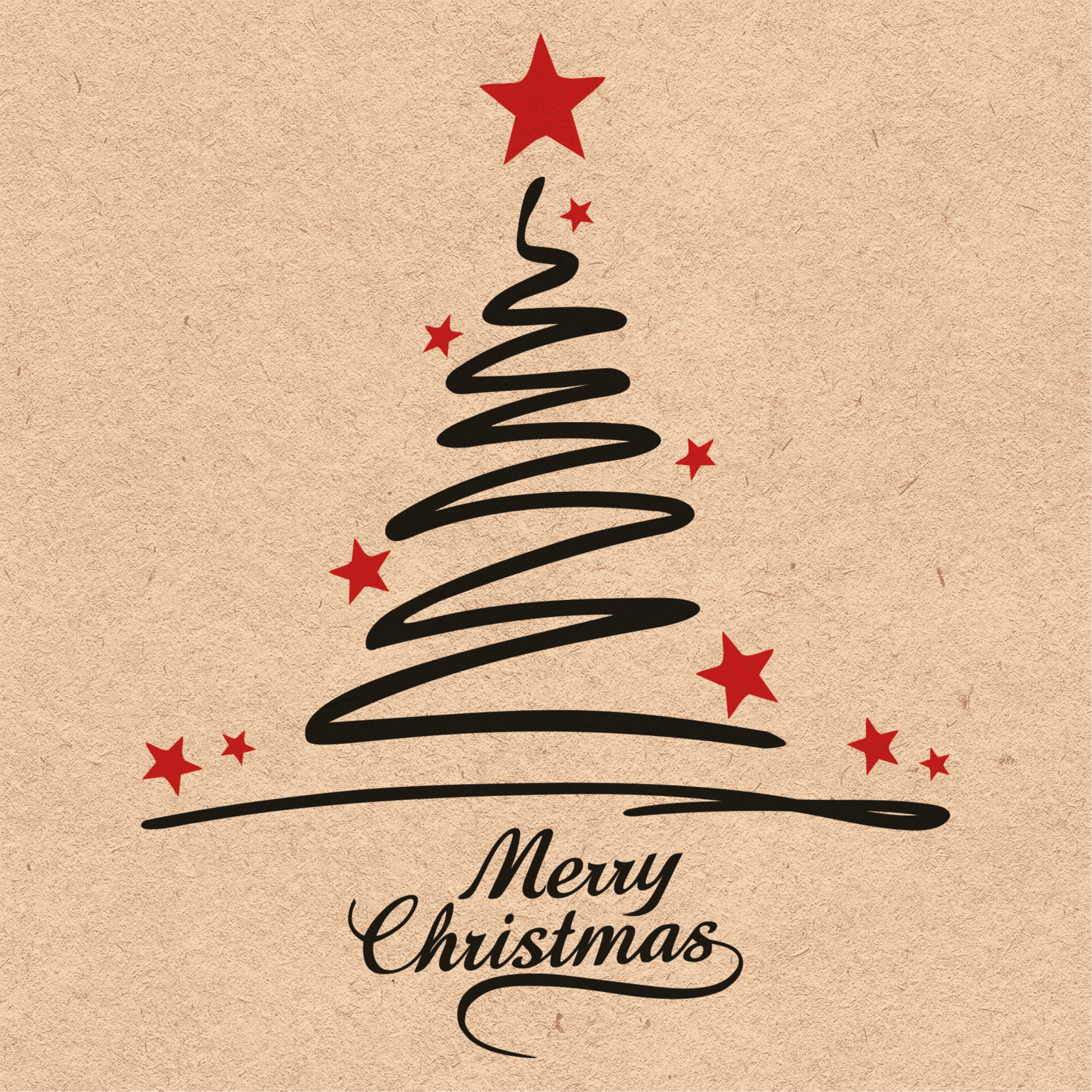Ambiente Kerst thema servetten - 20x st - 33 x 33 cm - natuur - Merry Christmas -