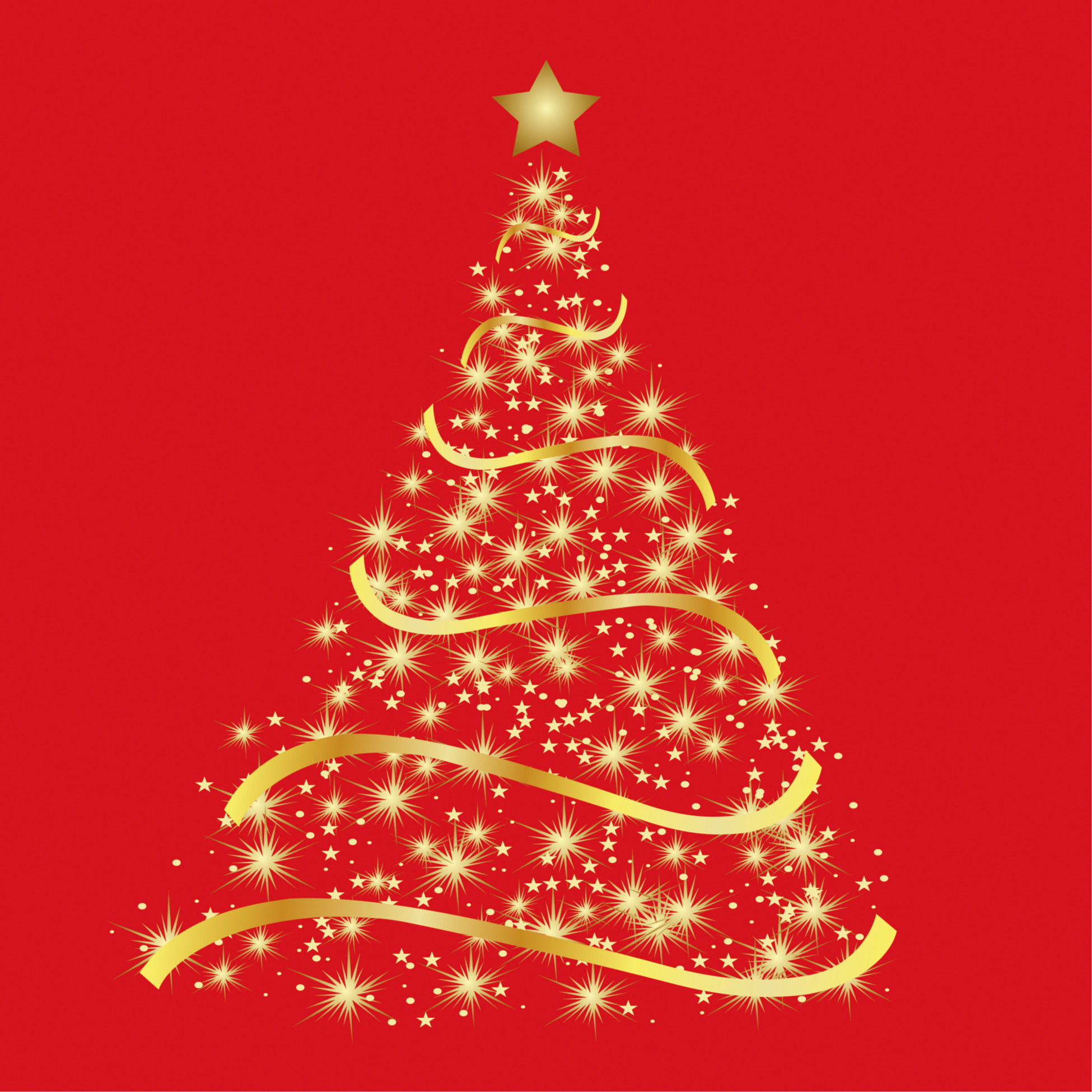 Ambiente Kerst thema servetten - 20x st - 33 x 33 cm - rood - kerstboom -