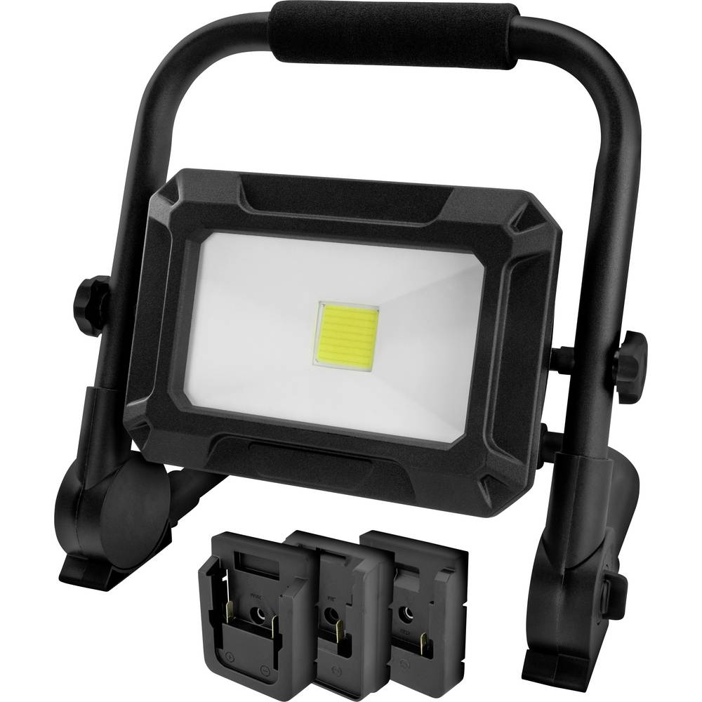 Ansmann 1600-0639 LED Strahler FL30W 18V Powertool-Akkupacks, inkl. Adapterplatten Schijnwerper COB LED, LED-lamp werkt op batterij 30 W 3000 lm
