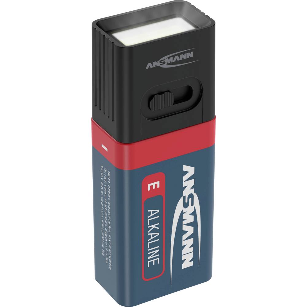 Ansmann 1600-0714  COB LED Mini-Leuchte betrieben durch 9V Batterie Handlamp COB LED werkt op batterijen 3 W 60 lm