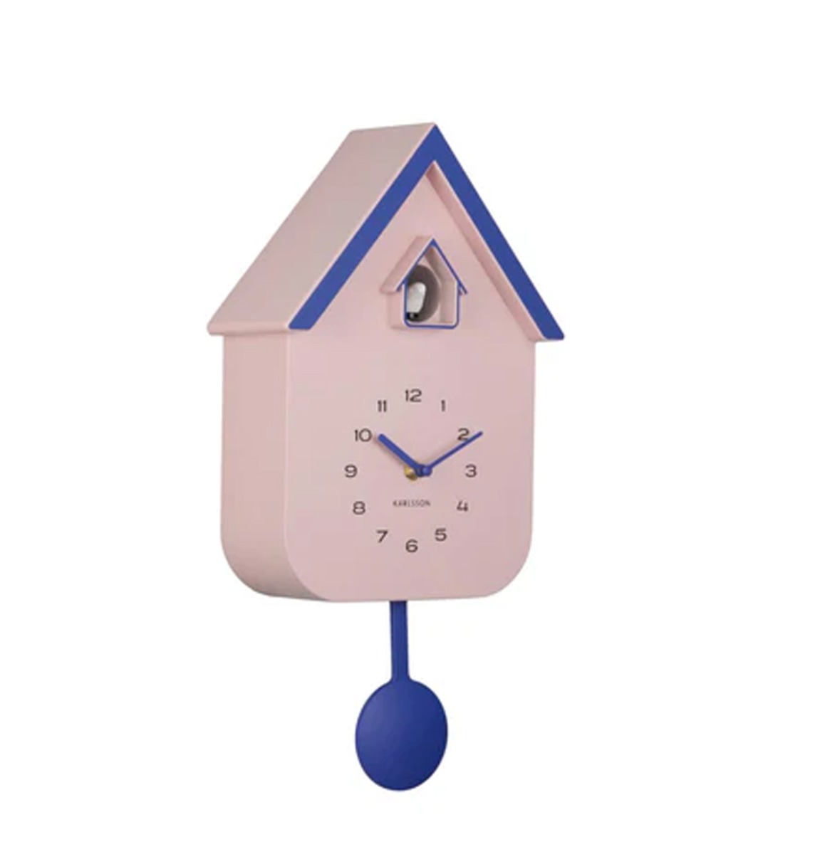 Fiftiesstore Karlsson Wandklok Dupla Color Cuckoo (Roze) Ø21.5cm