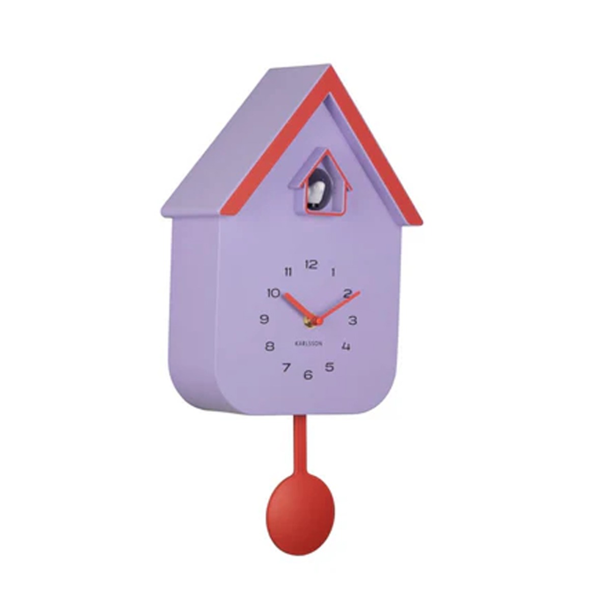 Fiftiesstore Karlsson Wandklok Dupla Color Cuckoo (Paars) Ø21.5cm