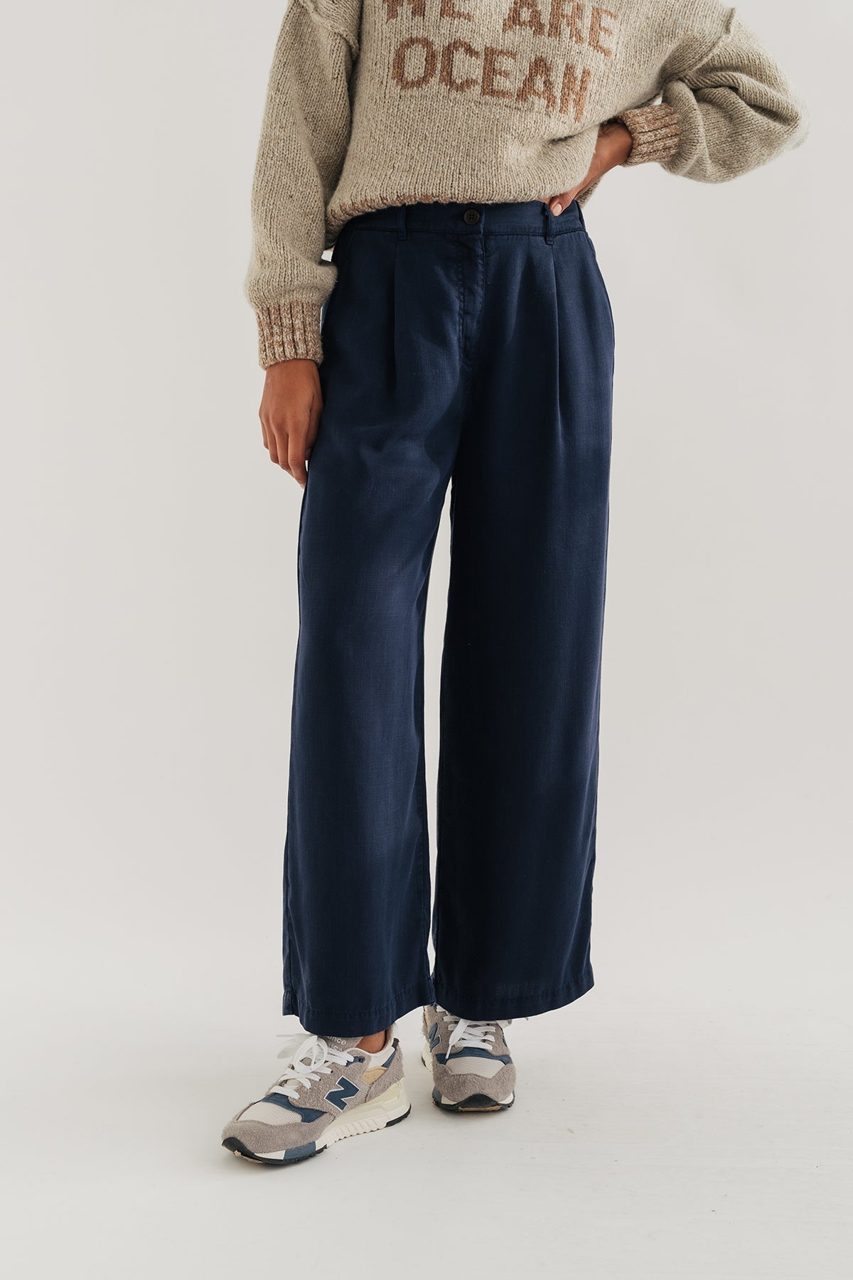 TWOTHIRDS Damen vegan Hose Nanpu Blue Night