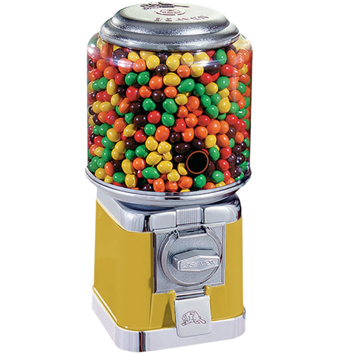 Fiftiesstore Beaver RB 16 Snoep Automaat Aluminium/Geel - Bulk Snoep - 50 Eurocent