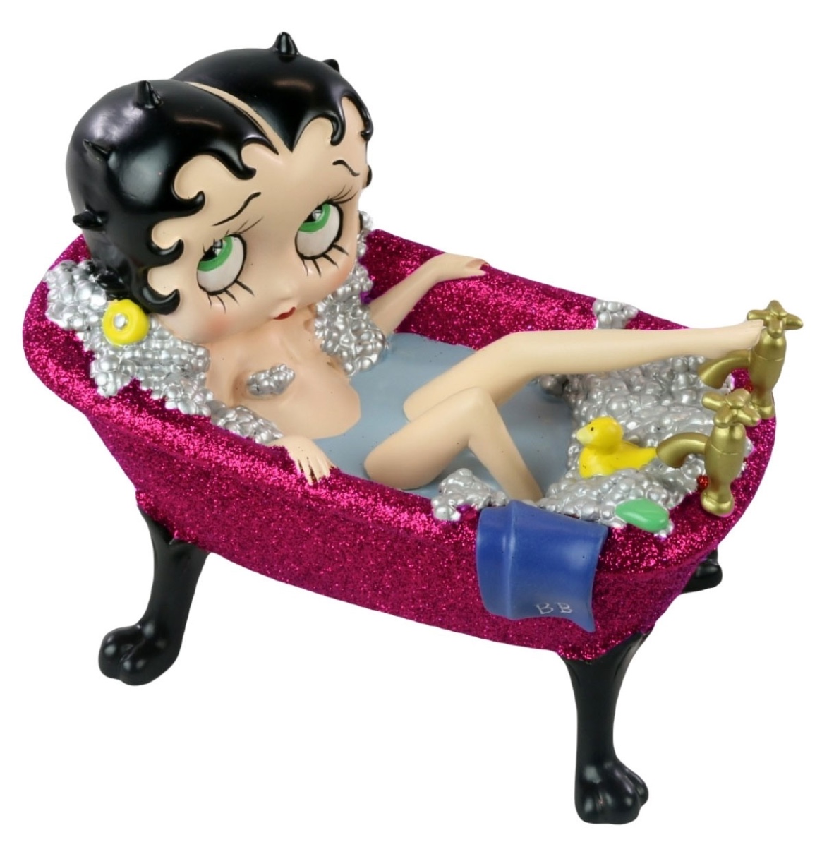 Fiftiesstore Betty Boop In Fuchsia Glitter Badkuip Beeld