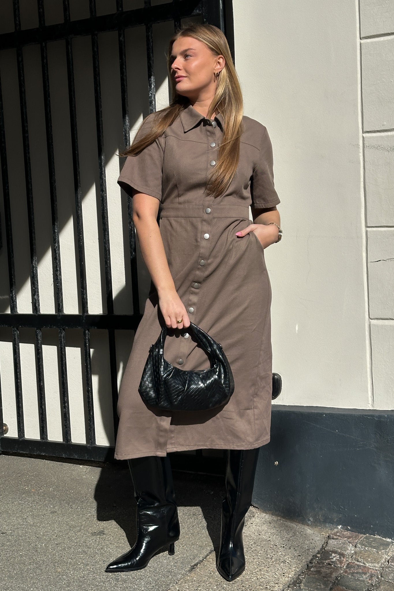 Noella Benita Long Dress Morel