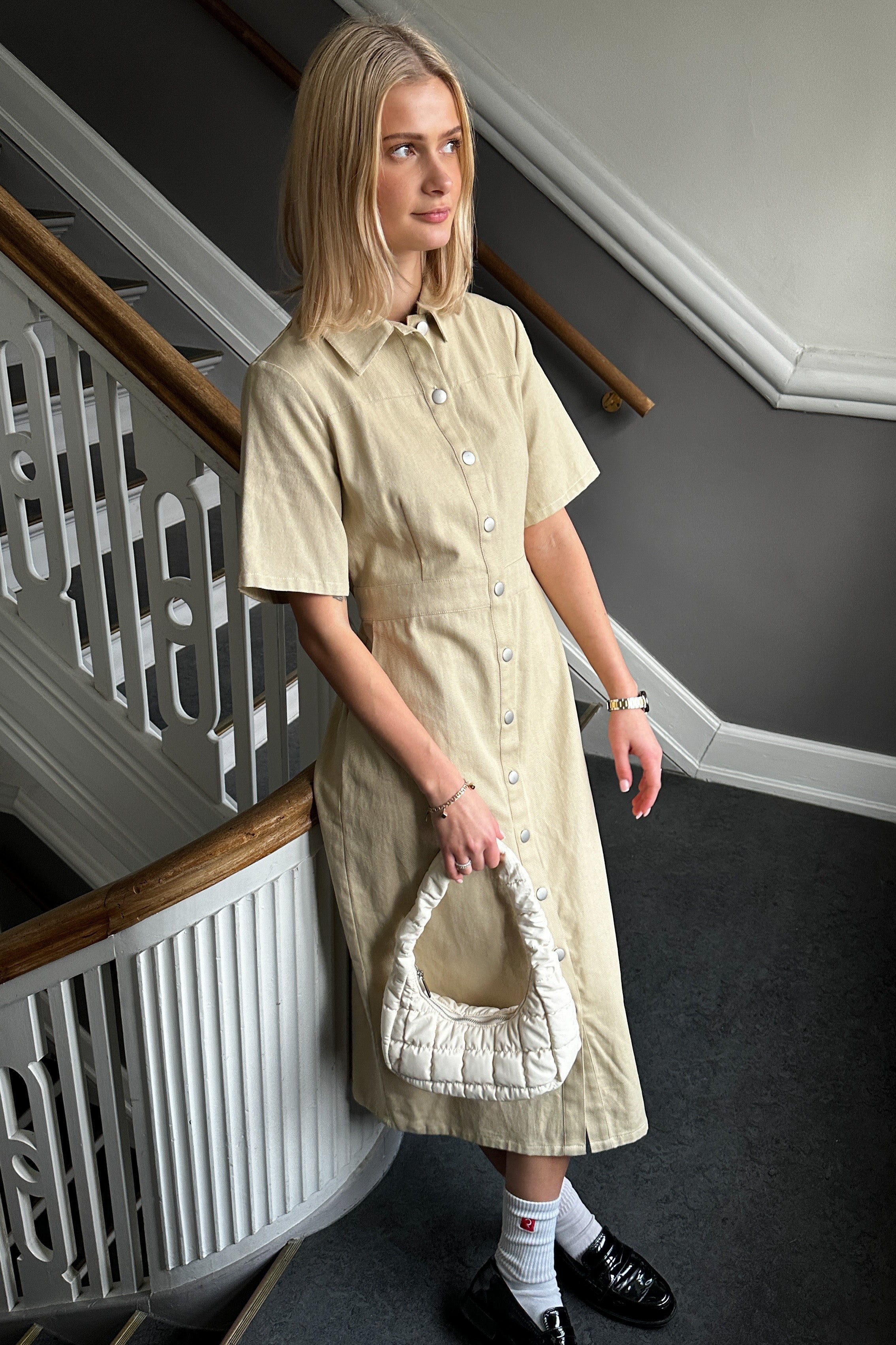 Noella Benita Long Dress Oyster