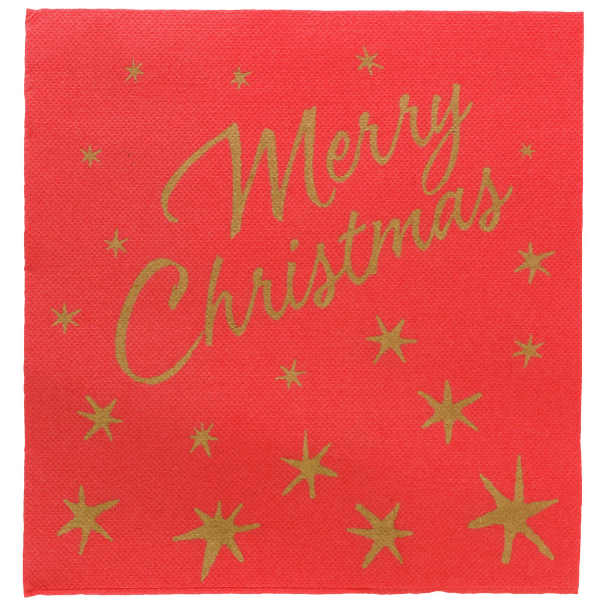 GARCIA DE POU Servetten Merry Christmas; 40x40 cm (BxL); rood/goud; 50 stuk / verpakking