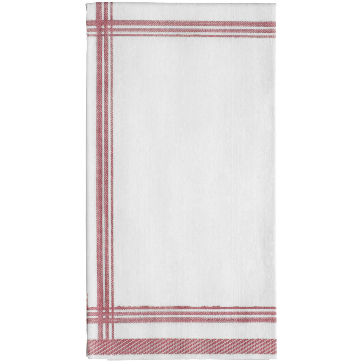 GARCIA DE POU Servetten Leina 1/8 vouw; 45x45 cm (BxL); wit/bordeaux; 25 stuk / verpakking