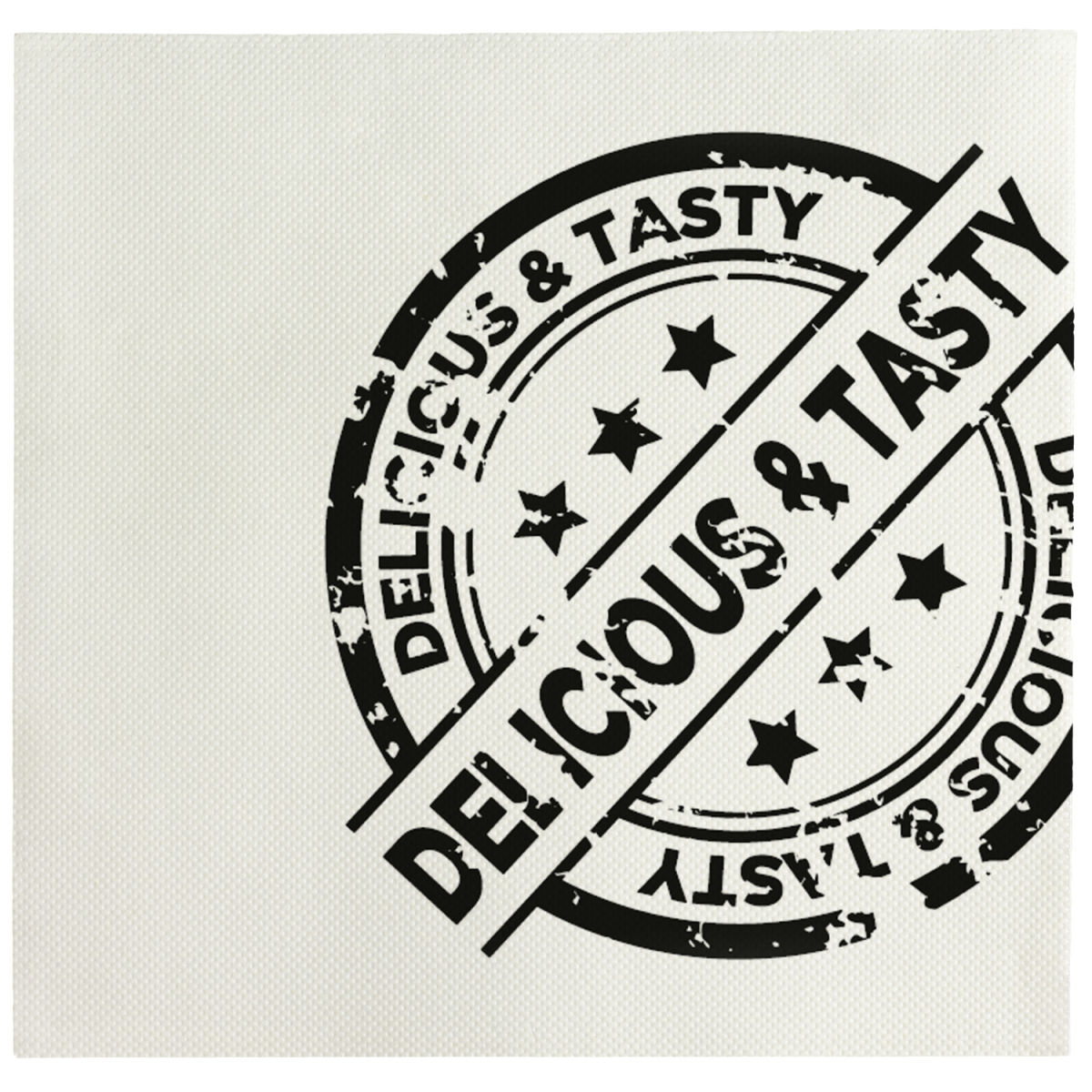 GARCIA DE POU Servetten Rusto; 20x20 cm (BxL); wit/zwart; 100 stuk / verpakking