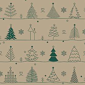 Papstar servetten Various X-Max Trees, 3-laags, 1/4 vouw, gerecycled papier, 20 stuks