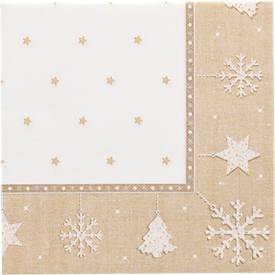 Papstar Servetten  ROYAL Collection, 20 st, 1/4 vouw, 400 x 400 mm, goud