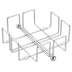 Servethouder WIRE, voor ca. 50 servetten, afmeting 330 x 330 mm, L 190 x B 190 x B 190 x H 65 mm, verchroomd roestvrij staal.