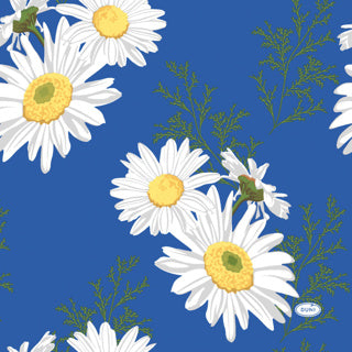 Duni Servetten daisy blue 33x33 cm | 12 stuks