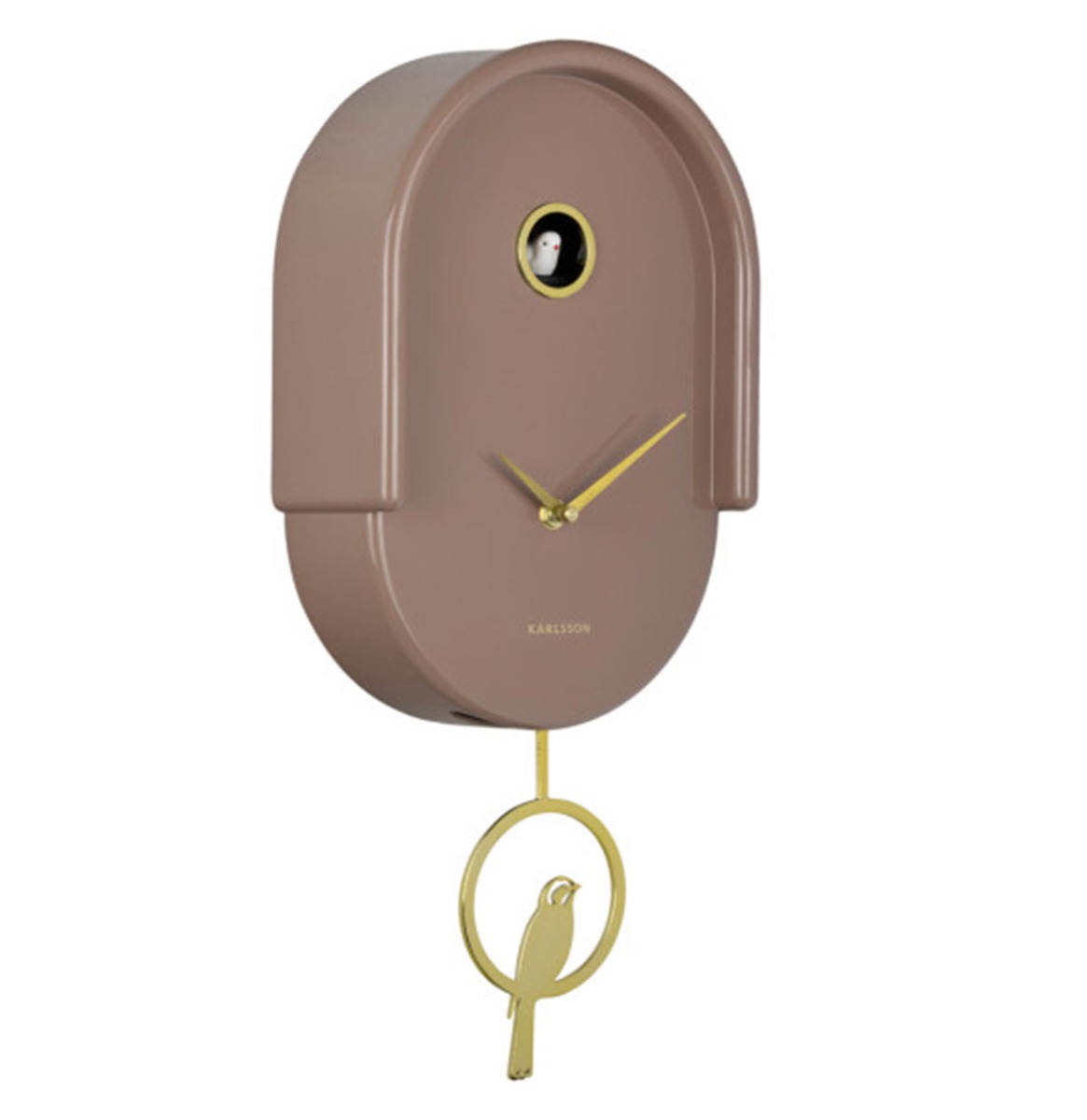 Fiftiesstore Karlsson Wandklok Tweet - Mocha Bruin