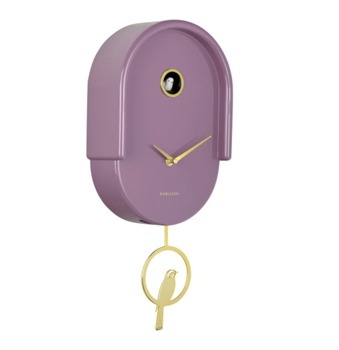 Fiftiesstore Karlsson Wandklok Tweet - Dark Mauve
