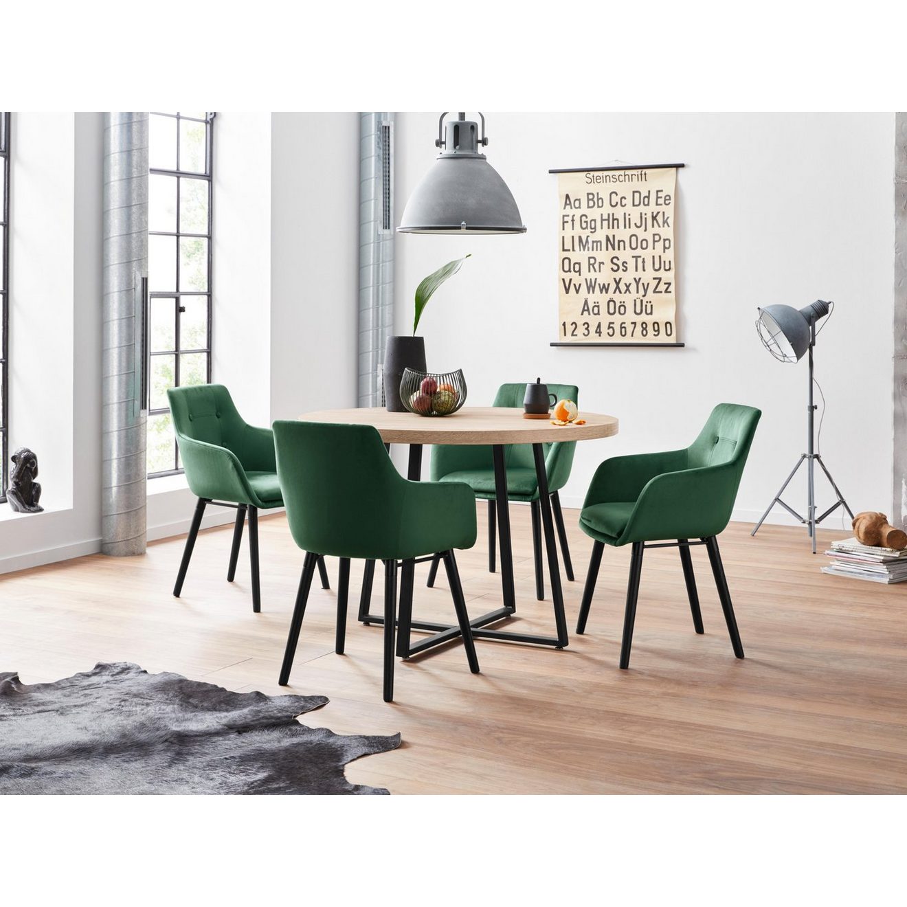 Home affaire Eethoek met 4 stoelen (5-delig)