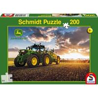 Schmidt Spiele John Deere, Traktor 6150R mit Güllefass (Kinderpuzzle)