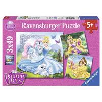 Ravensburger Verlag Ravensburger 09346 - Belle, Cinderella und Rapunzel, Puzzle 3 x 49 Teile