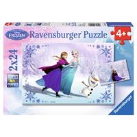 Ravensburger 09115 - Disney Frozen, Schwestern für immer, 2 x 24 Teile Puzzle