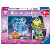 ravensburger Puzzel Disney Princess 3 X 49 Stukjes