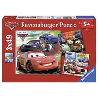 Ravensburger Verlag Ravensburger 09281 - Disney Cars, Weltweiter Rennspaß, 3x49 Teile, Puzzle