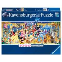 Ravensburger Puzzle 1000 Teile, 98x37 cm, Panorama, Disney Gruppenfoto