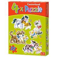 Castorland 4 Puzzles: Tiere und ihre Babys 4 Teile Puzzle Castorland-B-04218
