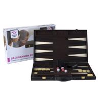 Longfield Backgammon DeLuxe 46 cm zwart