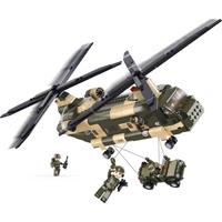 Sluban M38-B0508 Bouwstenen Army Serie Transporthelikopter