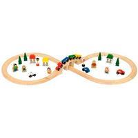 Bigjigstoys Houten Treinset, 40dlg.