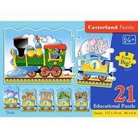 Castorland Zählen Lernen - Der Zug 21 Teile Puzzle Castorland-E-135