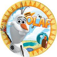 folat Olaf frozen borden - 8 stuks (23 cm)