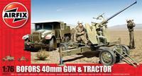 Airfix 1/76 Bofors 40mm Gun & Tractor