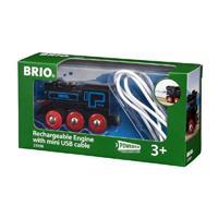 BRIO World Oplaadbare locomotief met mini USB- kabel
