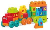 Mattel Mega Bloks ABC Lernzug (60 Teile), Steck-Bausteine, Bauklötze, Lernspielzeug