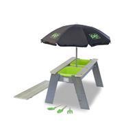 EXIT zand- en watertafel Aksent L Deluxe met parasol en tuin gereedschappen 95 x 69 cm
